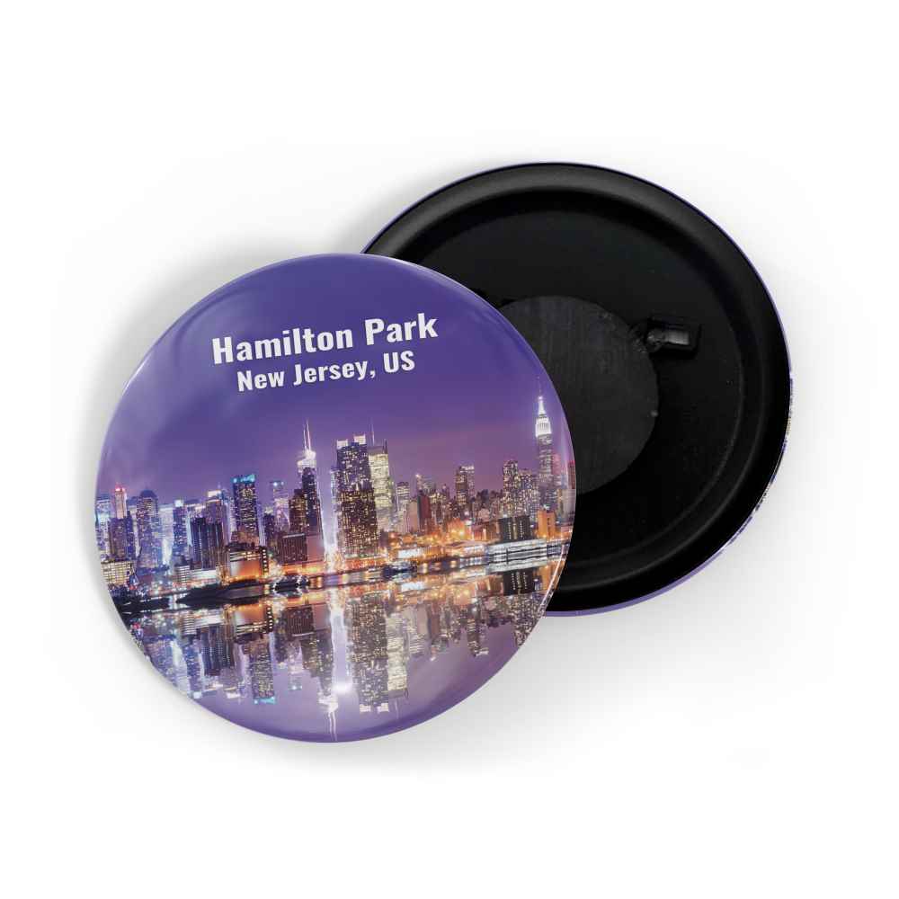 dhcrafts Fridge Magnet Multicolor Famous Tourist Place Hamilton Park New Jersey United States Glossy Finish Design Pack of 1